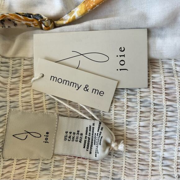Joie Yellow Floral Mommy and Me Maxi Tiered Sun Dress Size 4 NWT - Picture 13 of 15